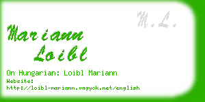 mariann loibl business card